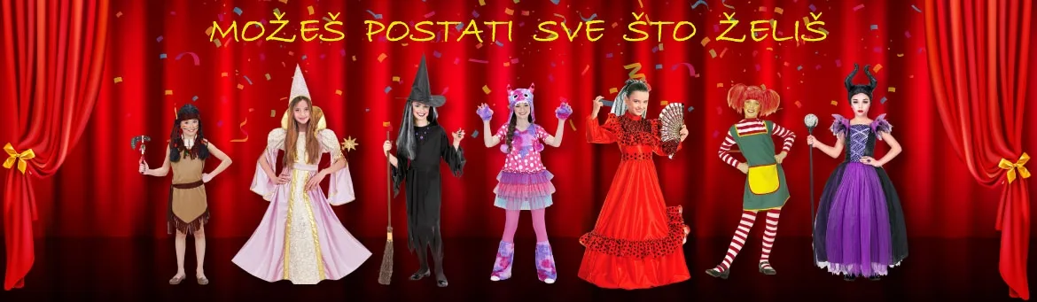 KARNEVALSKI KOSTIMI ZA DJEVOJČICE 5-16 godina