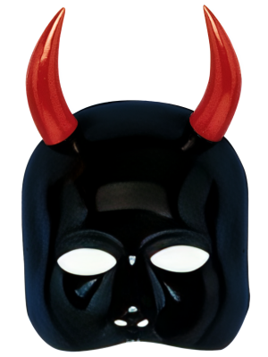 Maska Vrag PVC Crna