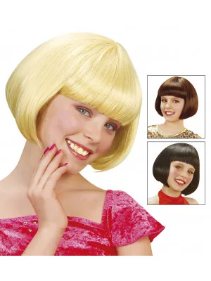Dekliška lasulja na paž blond Janny