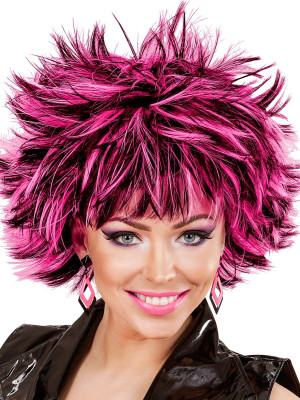 Ženska Perika s Ružičastim Pramenovima