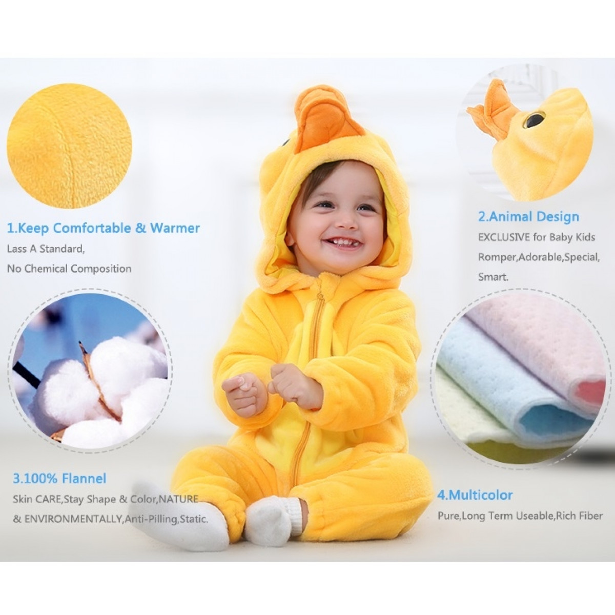 otroški pustni kostum za račko 74503